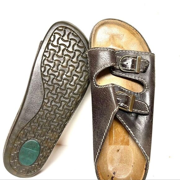 leather slip on slipper birkenstock style - Picture 2 of 13